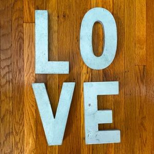 Anthropologie Galvanized letters